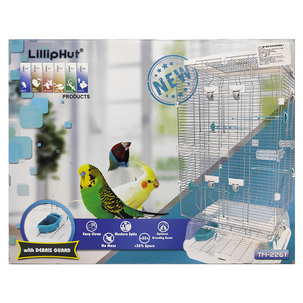 麗利寶鳥籠-深底易潔透亮-2261-1個