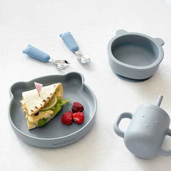 好自信･熊熊矽膠吸盤學習碗盤組 (多色可選)