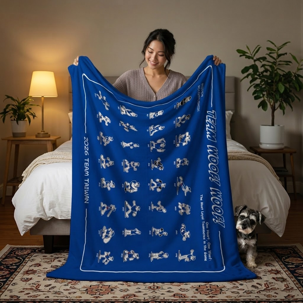 【預購】TEAM WOOF!圖鑑款法蘭絨毛毯