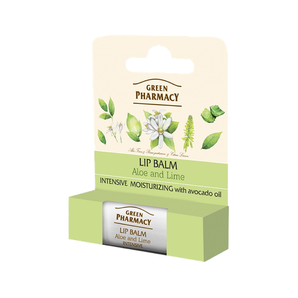Green Pharmacy草本肌曜 蘆薈&萊姆保濕唇膏  3.6g