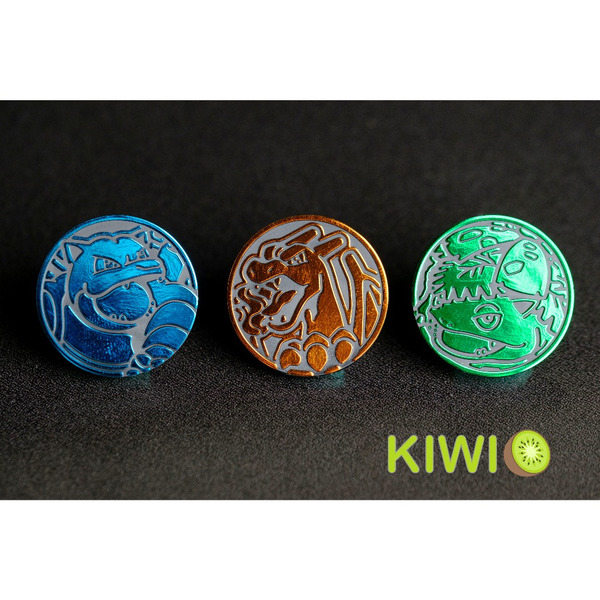 KIWI 🥝 PTCG 中文版 噴火龍 水箭龜 妙蛙花 硬幣 寶可夢 歡天喜地組合 現貨 寶可夢卡牌周邊