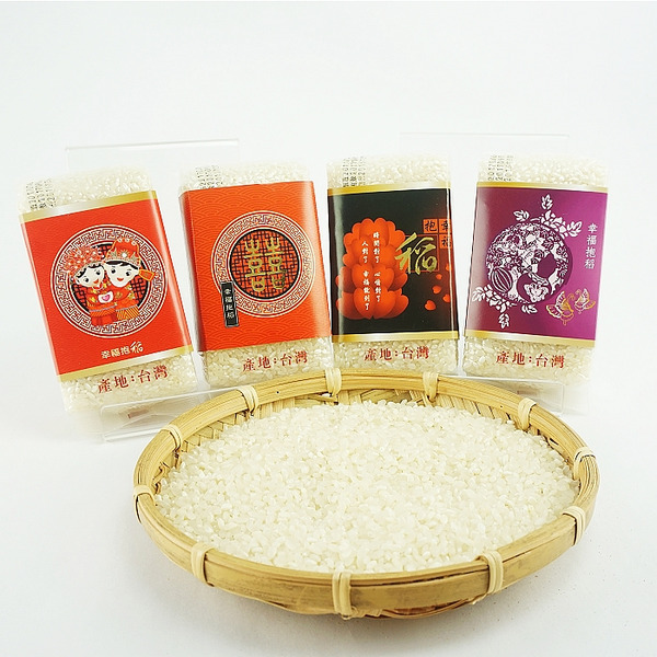 [婚禮小物-客製喜米]磚形喜米-300g(100組)