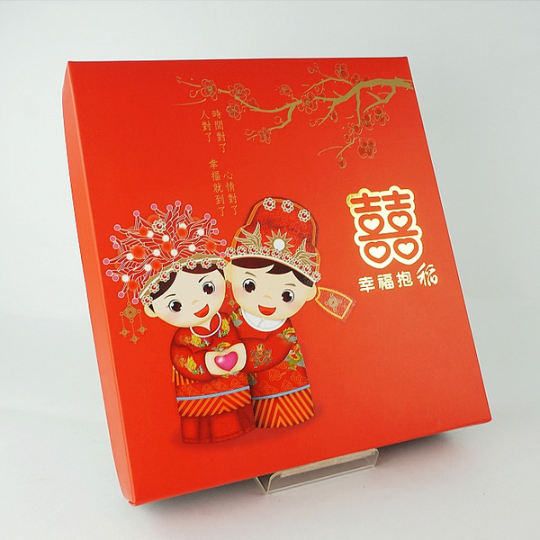 [婚禮喝茶禮]幸福抱稻單層喜米禮盒(300g喜米*6包，10組)