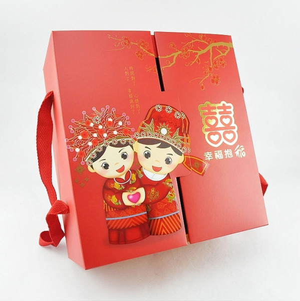 [婚禮喝茶禮]幸福抱稻雙層喜米禮盒(喜米+日興堂大餅組合，24組)