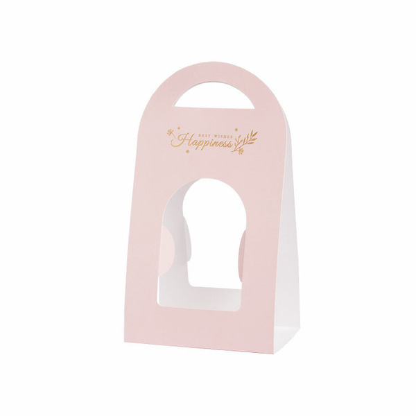 手提紙卡套〔No.1〕長12寬8.5高22cm 櫻霜粉 (10入)_3A35-108502