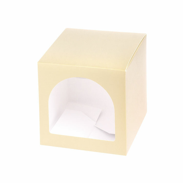 鏤空紙盒〔No.12〕長12寬12高12.8cm 奶油黃 (10入)_3A34-112001