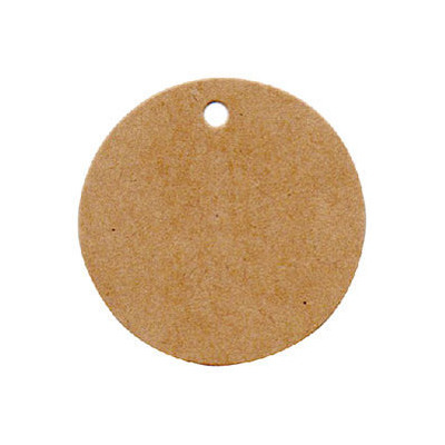 吊牌 圓型(大) 4.4x4.2cm 牛皮無印 (600張/盒)_894442001