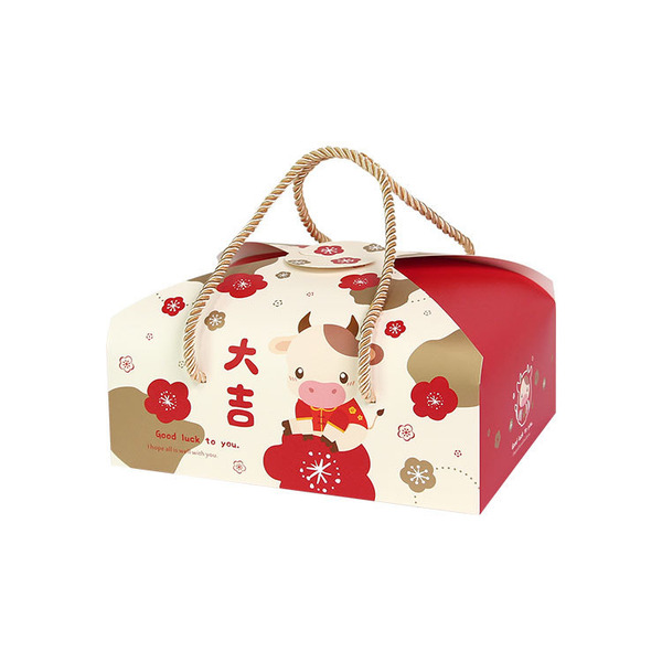 雙扣提盒(長) 春節 鴻運小金牛 (10入)_3A17-521002