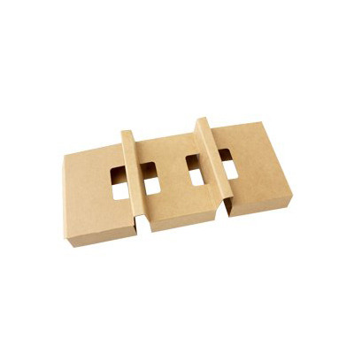 手提禮盒 抽屜型(小)內襯 三格襯-牛皮無印 (10入)_3-992901