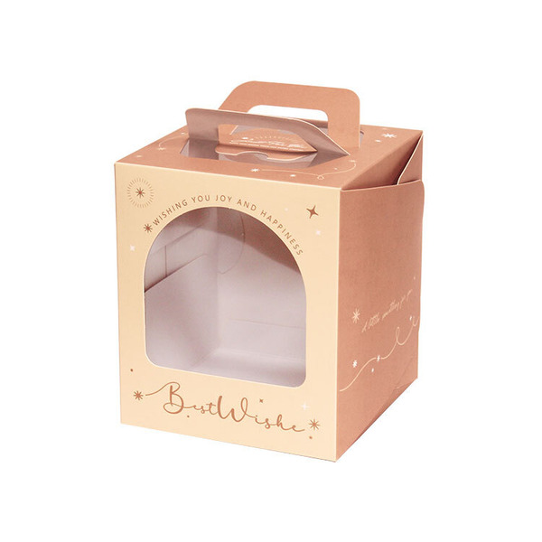 手提鏤空蛋糕提盒 NO.12 晨曦波光-米 (10入)_3A06-112802