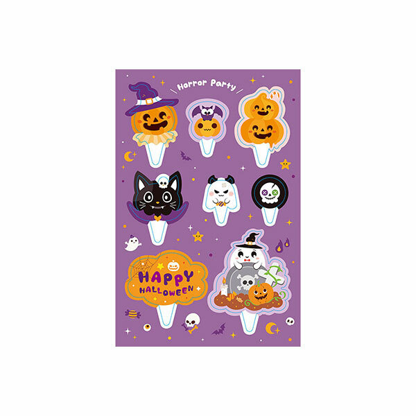 蛋糕插卡 萬聖 萌鬼嗨派對 (40枚)_6-770027