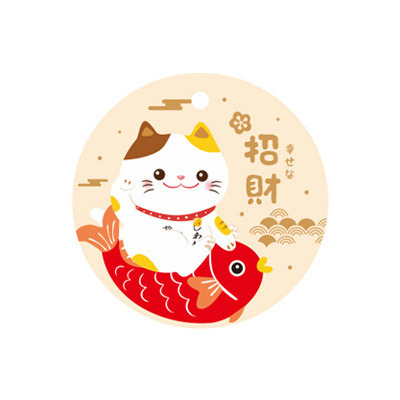 禮物吊卡 春節 招財喵喵 (30入)_6-85500103