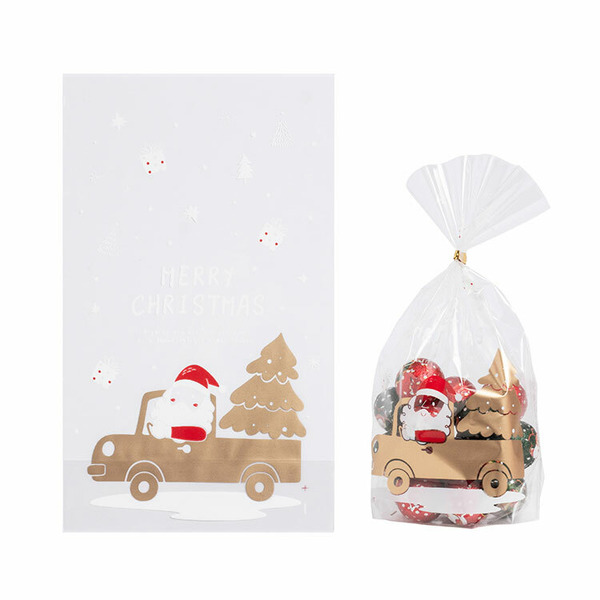 OPP立體袋 聖誕 老公公去哪兒 (100入)【3款尺寸】