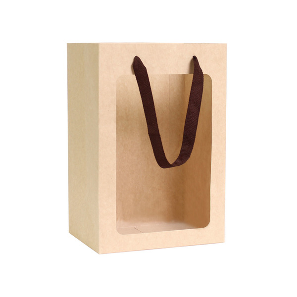 牛皮開窗提袋 花袋 (單入/10入)【2種尺寸】