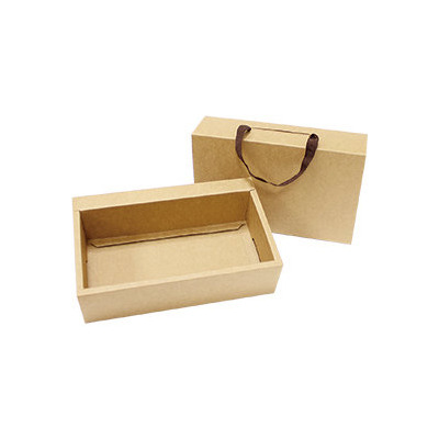 手提禮盒 抽屜型(中) 牛皮無印 (10入)_3-658001