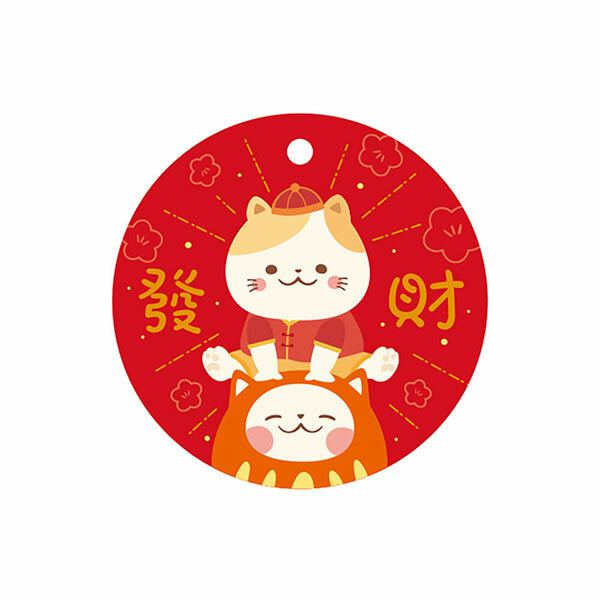 禮物吊卡 春節 喵果迎新 (30入)_6-85500111