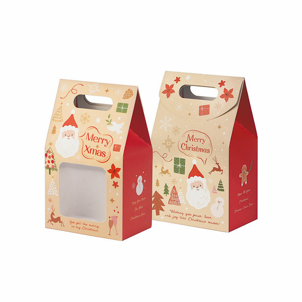 房屋型鏤空提盒 聖誕 暖暖耶誕森 (10入)_3-61807