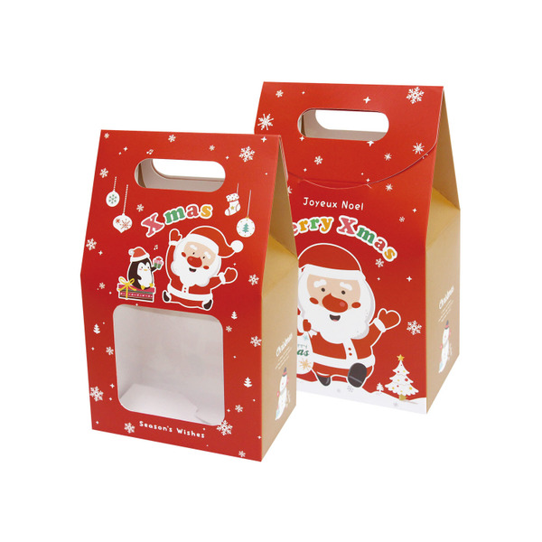 房屋型鏤空提盒 聖誕 老公公送禮去 (10入)_3A06-410501*