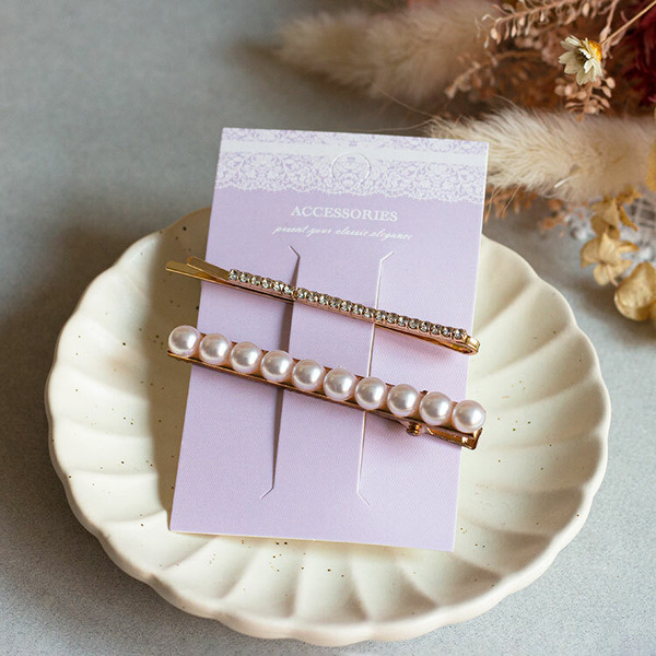 髮夾吊卡 長型 法式典雅 (30入)_6-82305001