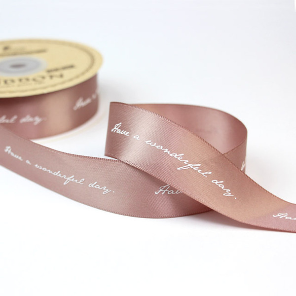 雙面緞帶〔寬2.54cm〕唯美-奶茶玫瑰粉 (25碼)_6-022209