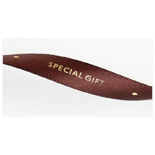 單面緞帶〔寬9.5mm〕禮物-摩卡可可 (25碼)_6-022201
