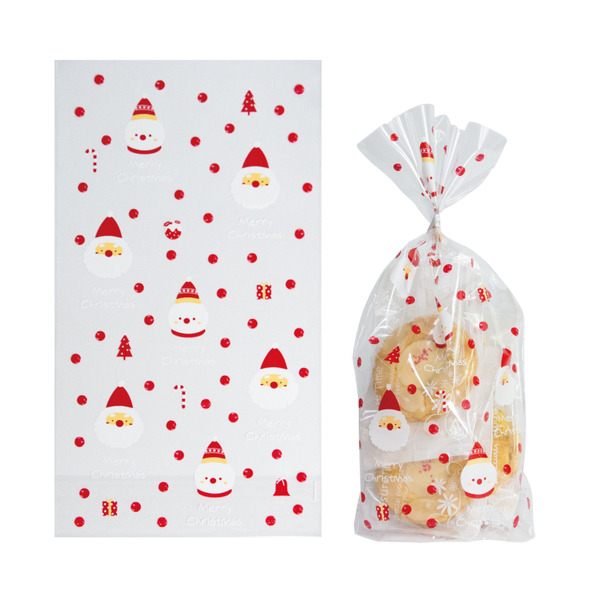 OPP立體糖果袋 聖誕 聖誕點點 (14*25cm)_4-151425-25