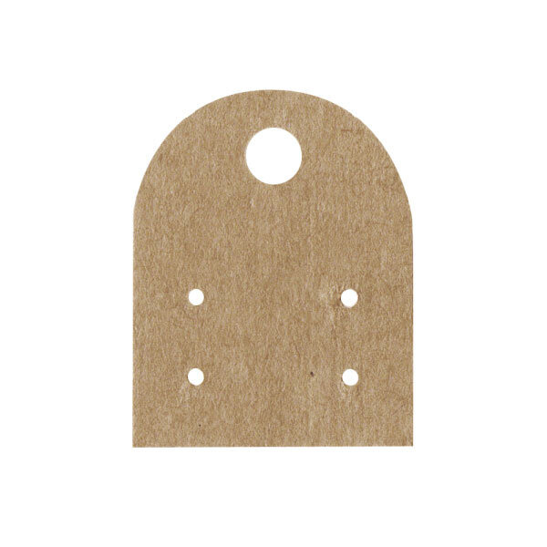 耳環卡-弧形 牛皮無印 (50入)_6-830004