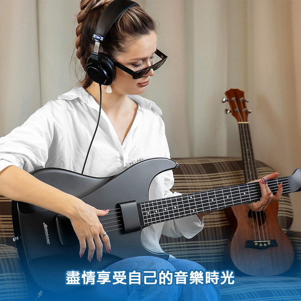 智能無痛矽膠琴弦快速上手自帶音箱麥克風MIDI混音內建可調多音色電吉他套裝(便攜式 智能吉他 彈唱 智慧型 新手適用 公司貨)