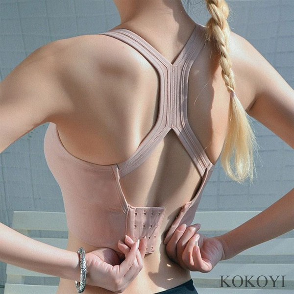 韓版後排釦可調節3D立體防震瑜珈跑步無鋼圈美背運動背心(瑜珈背心 防震背心 透氣)