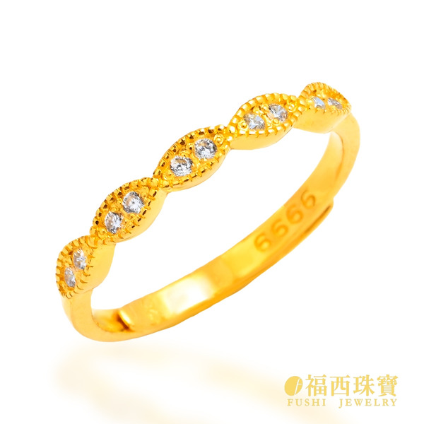 福西珠寶 公主緞帶寶石戒 0.69錢 黃金戒指 黃金女戒 活動圍
