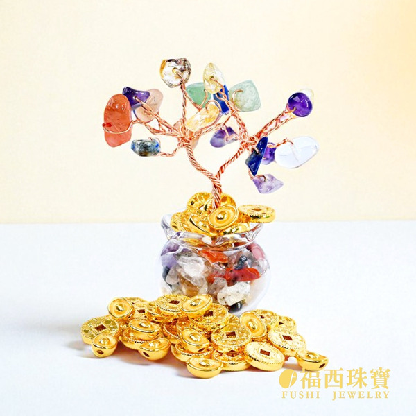 金幣水晶樹．招財樹．黃金擺件 / 0.21錢