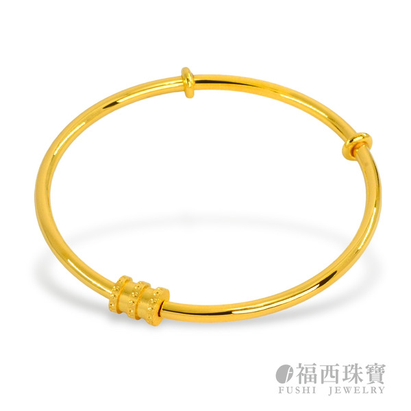 小蠻腰黃金串珠手環｜螺絲開關設計 (2-3錢)