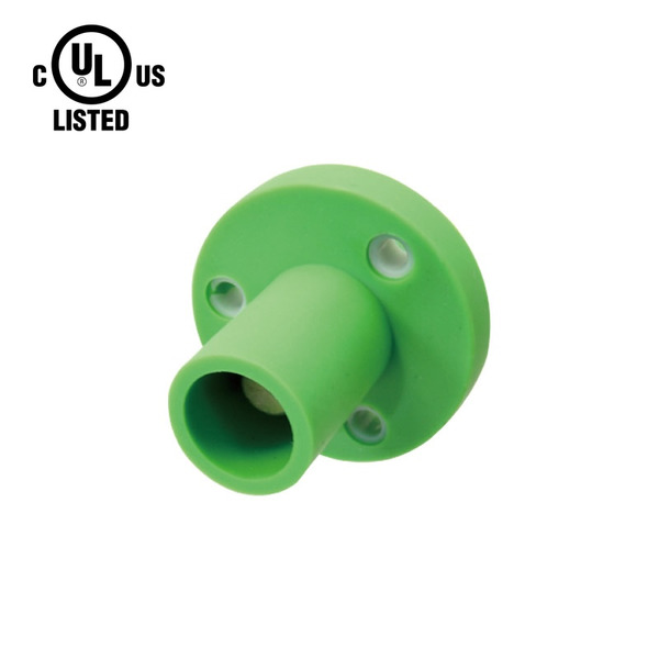 KL-150SMG – K-LOK 150A Male CAM-Type Panel Mount Receptacle, Threaded Stud, Green