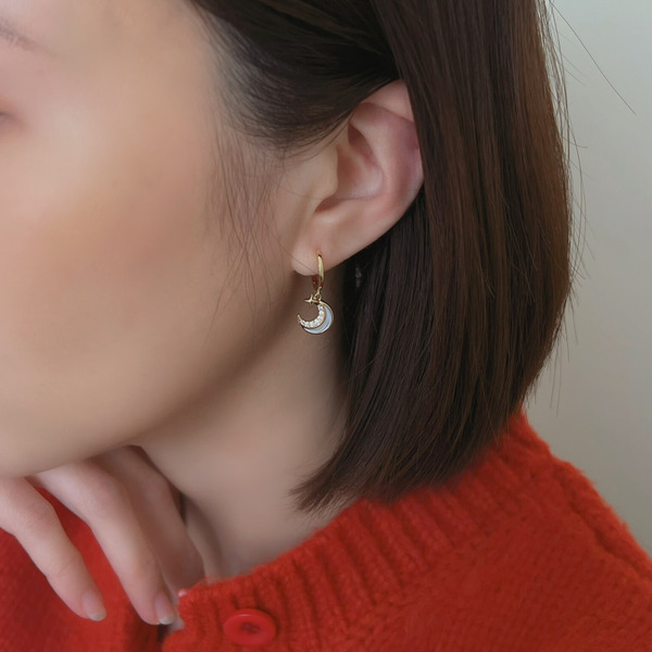 沉靜月光｜Take Me 純銀針耳環