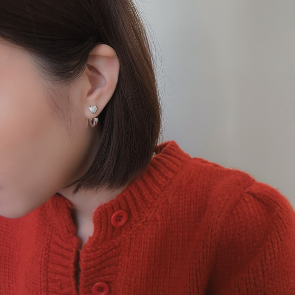 勾勒愛心｜Take Me 純銀針耳環