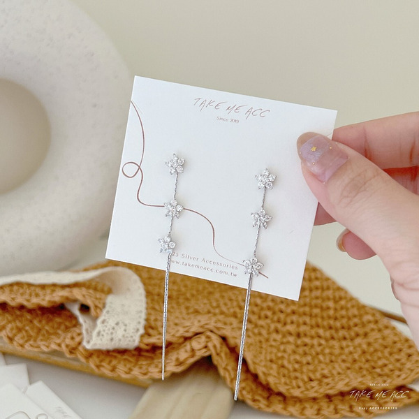 愛如雪｜全純銀耳環