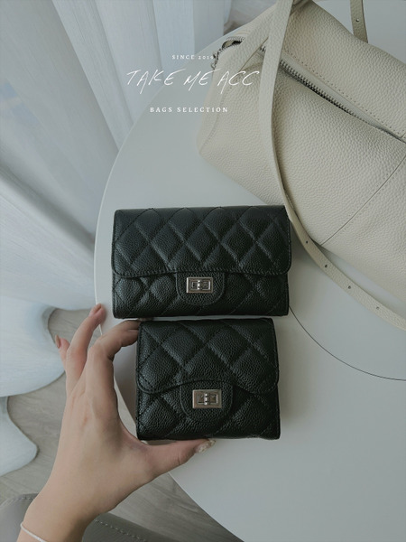 大家許願一百年的牛皮菱格短/中夾｜Take Me 闆娘嚴選真皮包