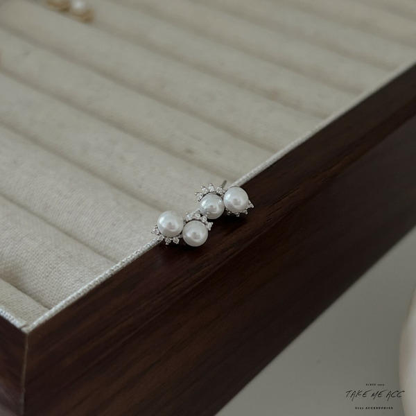 雙子星｜全純銀耳環