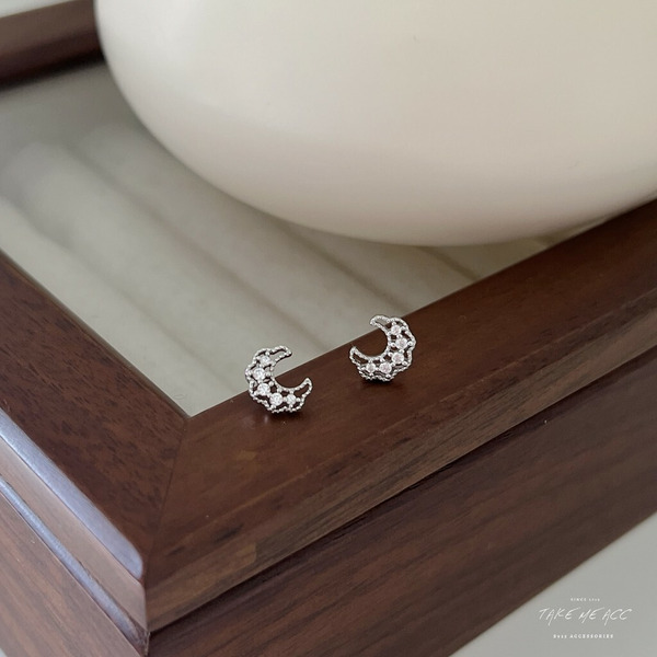 繁星月光｜全純銀耳環