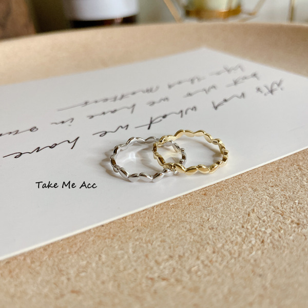 銀杏落葉｜純銀戒指