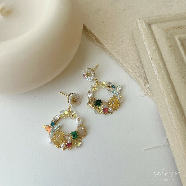 布拉格花園｜純銀針耳環