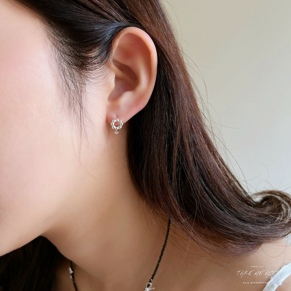 波堤圈圈｜全純銀耳環