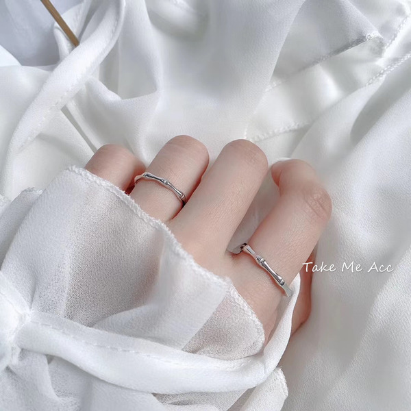 竹節｜純銀戒指