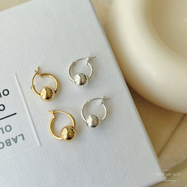 球球圈圈｜全純銀耳環