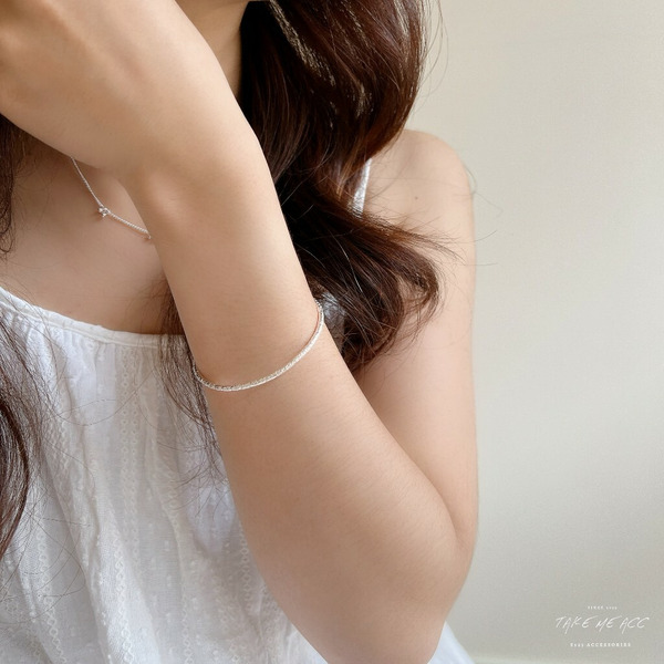 細閃星光｜純銀手鍊