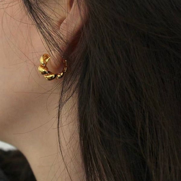 螺旋圈圈｜全純銀耳環