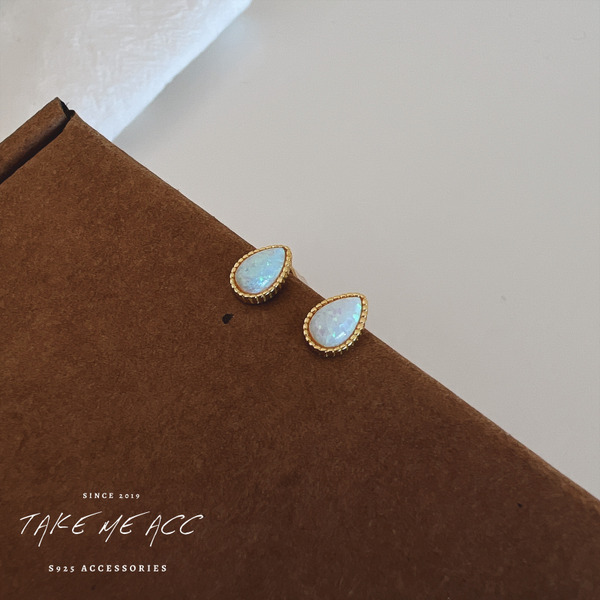 人魚的眼淚｜全純銀耳環