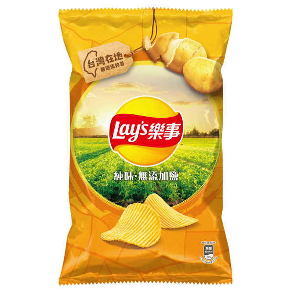 Lay's 樂事 波樂洋芋片 純味無添加鹽 80g 新品上市(超取/店到店最多限8包)