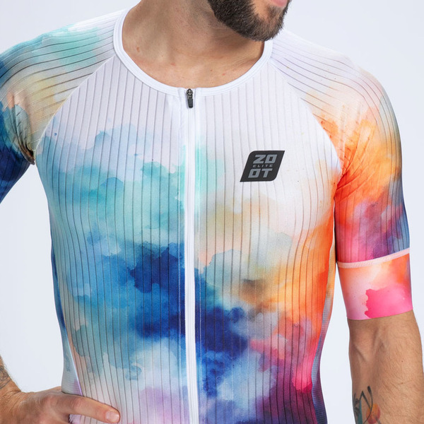 ELITE 3.0 頂級菁英系列 - 有袖全開三鐵上衣 - 琉光彩 (男)