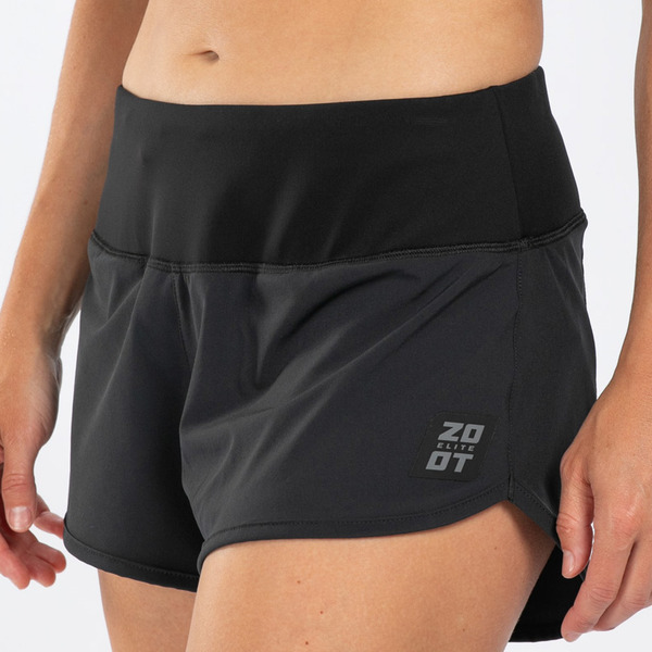 ELITE 3.0 頂級菁英系列 - RUN寬腰頭超彈力3吋跑褲 - 曜影黑 (女)